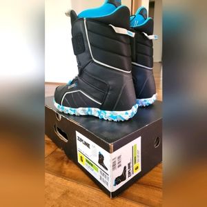 BURTON Zipline BOA Kids Snowboard Boots Youth US 6 Imprint 1 Girls or Boys